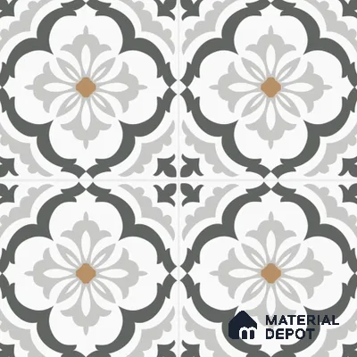 Moroccan Wall & Floor Tile TL 00912 Decor 14 2 ft x 2 ft Matte Finish Vitrified Tile - 9 mm | Please Expect a Slight Variation of Pattern | Suitable For Kitchen, Balcony, Dining Area