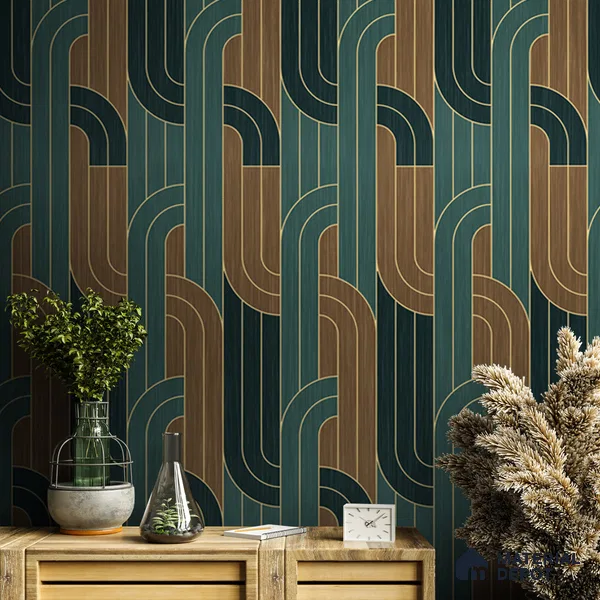 Deep Harmony, Abstract Wall Wallpaper, Customised Sukoon Series Canvas Florals Design (Customised Size Wallpaper)