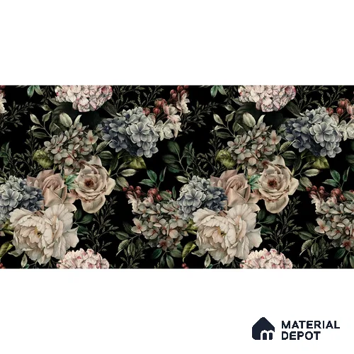 Dense Floral Wall Pattern, Customised Wallpaper Indrani Series Handmade Florals Design (Customised Size Wallpaper )