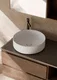 Derban Marble Rouge Des Pyrenees Translucent Basin BS 00208 M 360 x 360 mm Artificial Stone Acrylic Body Stain Free Designer Basin - 130 mm | Suitable For Bathroom, Vanity & Utility Areas | Image 01