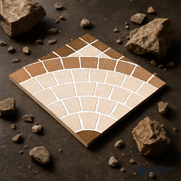 Parking Floor Tile TL 07580 Desert Linen | 16 x 16 inch | Anti Slip Matte Finish Heavy Duty Vitrified Tile - 12 mm | Suitable For High Traffic Areas, Terrace, Balcony | Pattern Alignment May Vary | 2-3 mm Spacer is Mandatory