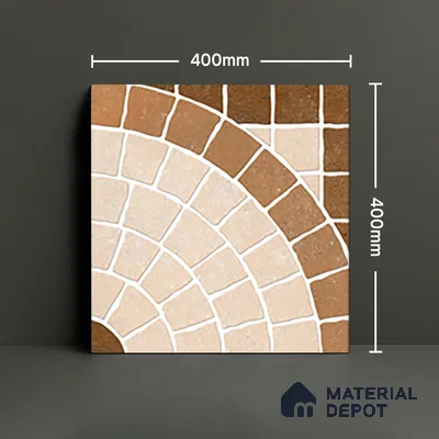 Parking Floor Tile TL 07580 Desert Linen | 16 x 16 inch | Anti Slip Matte Finish Heavy Duty Vitrified Tile - 12 mm | Suitable For High Traffic Areas, Terrace, Balcony | Pattern Alignment May Vary | 2-3 mm Spacer is Mandatory