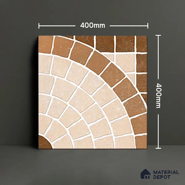 Parking Floor Tile TL 07580 Desert Linen | 16 x 16 inch | Anti Slip Matte Finish Heavy Duty Vitrified Tile - 12 mm | Suitable For High Traffic Areas, Terrace, Balcony | Pattern Alignment May Vary | 2-3 mm Spacer is Mandatory