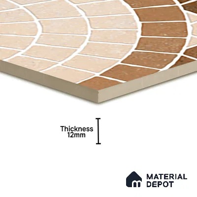 Parking Floor Tile TL 07580 Desert Linen | 16 x 16 inch | Anti Slip Matte Finish Heavy Duty Vitrified Tile - 12 mm | Suitable For High Traffic Areas, Terrace, Balcony | Pattern Alignment May Vary | 2-3 mm Spacer is Mandatory