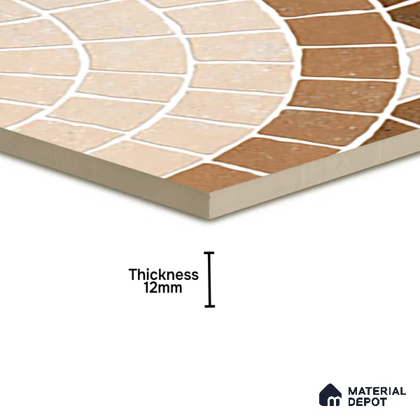 Parking Floor Tile TL 07580 Desert Linen | 16 x 16 inch | Anti Slip Matte Finish Heavy Duty Vitrified Tile - 12 mm | Suitable For High Traffic Areas, Terrace, Balcony | Pattern Alignment May Vary | 2-3 mm Spacer is Mandatory