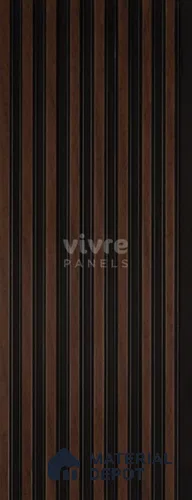 Brown Wooden Louver 2007 Noce Italiano 8 ft x 4.9 inch Charcoal Panel - 12 mm | Suitable for Feature Wall, TV Unit & Living Room | Width is Subjected to 5% Variation