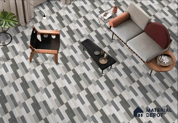 TL 00459 Dim Grey 2 ft x 2 ft Matte Finish Digital Porcelain Floor & Wall Tile - 9.5 mm