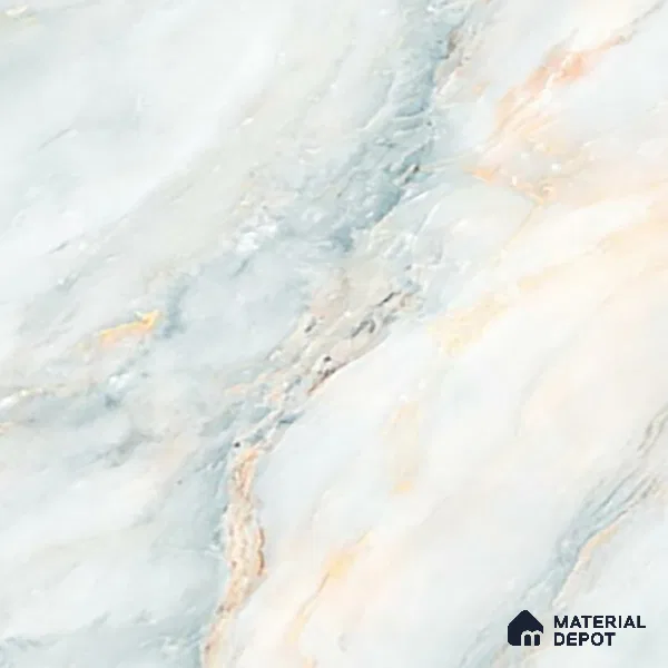 Marble Floor & Wall Tile TL 02177 Dior Blue 4 ft x 2 ft Prima Glossy Finish Vitrified Tile - 9 mm (Random 3)