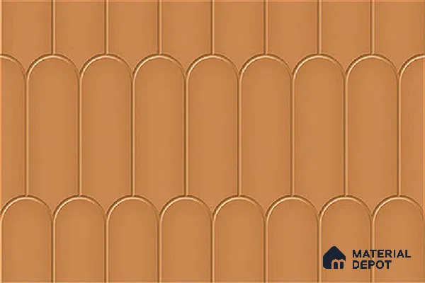 TL 00626 F Dark Yellow 12 x 18 inch Glossy Finish 3D High Definition Digital Subway Ceramic Wall Tile - 6 mm