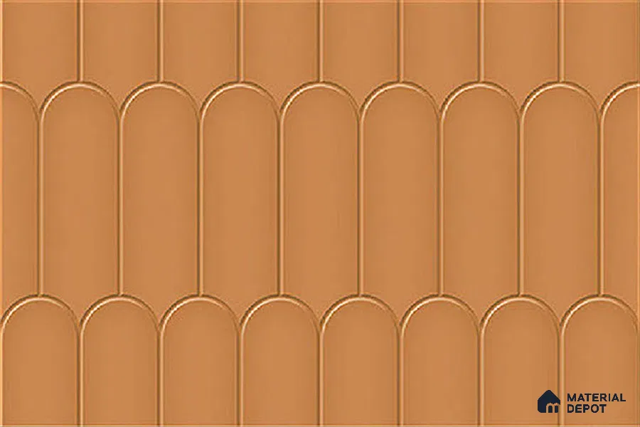 TL 00626 F Dark Yellow 12 x 18 inch Glossy Finish 3D High Definition Digital Subway Ceramic Wall Tile - 6 mm