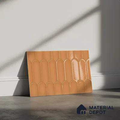 TL 00626 F Dark Yellow 12 x 18 inch Glossy Finish 3D High Definition Digital Subway Ceramic Wall Tile - 6 mm