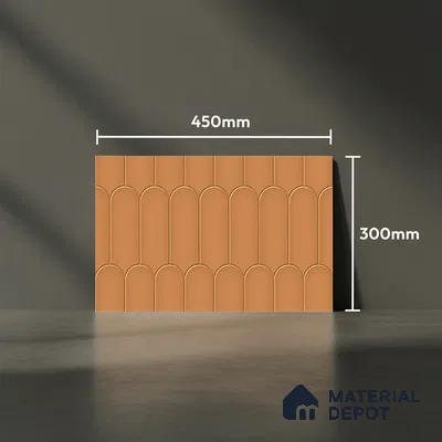 TL 00626 F Dark Yellow 12 x 18 inch Glossy Finish 3D High Definition Digital Subway Ceramic Wall Tile - 6 mm