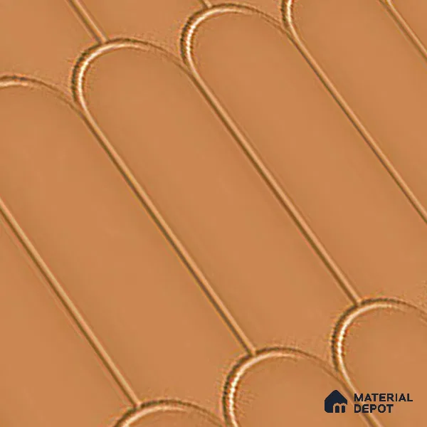 TL 00626 F Dark Yellow 12 x 18 inch Glossy Finish 3D High Definition Digital Subway Ceramic Wall Tile - 6 mm
