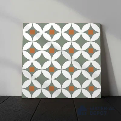 Moroccan Wall & Floor Tile TL 00909 Drift 2 ft x 2 ft Matte Finish Vitrified Tile - 9 mm | Please Expect a Slight Variation of Pattern | Suitable For Kitchen, Foyer, Dining Area | Random Designs
