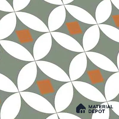 Moroccan Wall & Floor Tile TL 00909 Drift 2 ft x 2 ft Matte Finish Vitrified Tile - 9 mm | Please Expect a Slight Variation of Pattern | Suitable For Kitchen, Foyer, Dining Area | Random Designs