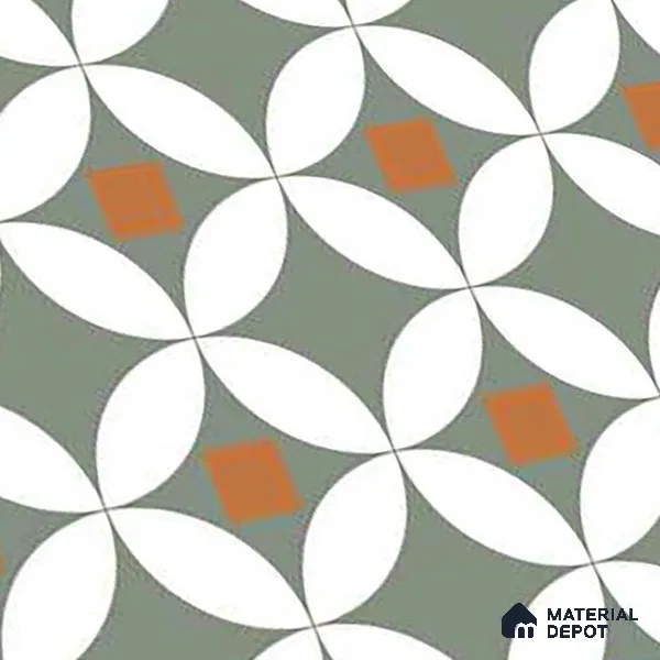 Moroccan Wall & Floor Tile TL 00909 Drift 2 ft x 2 ft Matte Finish Vitrified Tile - 9 mm | Please Expect a Slight Variation of Pattern | Suitable For Kitchen, Foyer, Dining Area | Random Designs