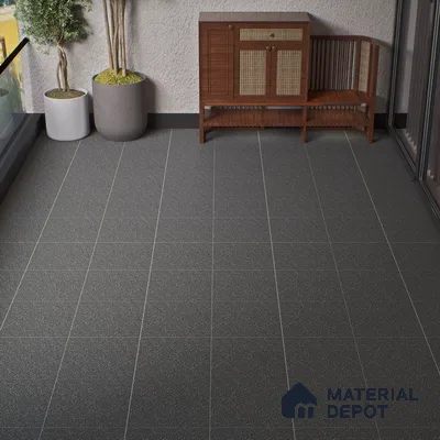 Parking Floor Tile TL 07569 Driftmetal | 16 x 16 inch | Anti Skid Matte Finish Heavy Duty Vitrified Tile - 12 mm | Suitable For High Traffic Areas, Bathroom, Balcony | Pattern Alignment May Vary | 2-3 mm Spacer is Mandatory