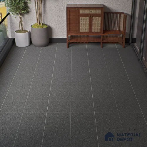 Parking Floor Tile TL 07569 Driftmetal | 16 x 16 inch | Anti Skid Matte Finish Heavy Duty Vitrified Tile - 12 mm | Suitable For High Traffic Areas, Bathroom, Balcony | Pattern Alignment May Vary | 2-3 mm Spacer is Mandatory