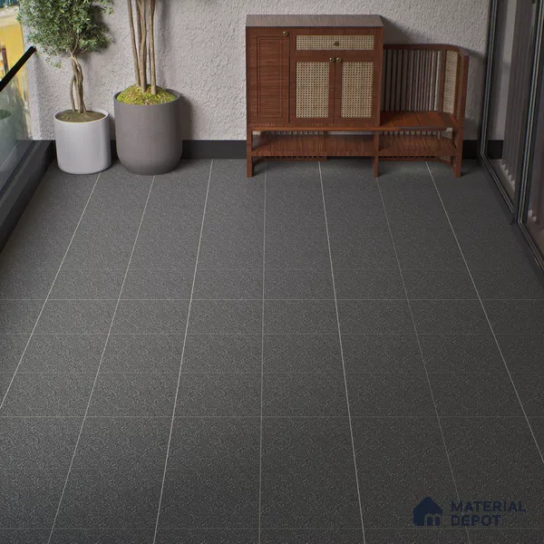 Parking Floor Tile TL 07569 Driftmetal | 16 x 16 inch | Anti Skid Matte Finish Heavy Duty Vitrified Tile - 12 mm | Suitable For High Traffic Areas, Bathroom, Balcony | Pattern Alignment May Vary | 2-3 mm Spacer is Mandatory