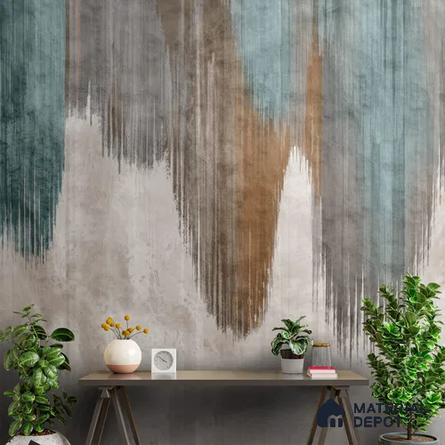 Dripping paint, Premium Textured Wallpaper Design for Rooms, Customised Indrani Series Canvas Patterned Design (Customised Size Wallpaper )
