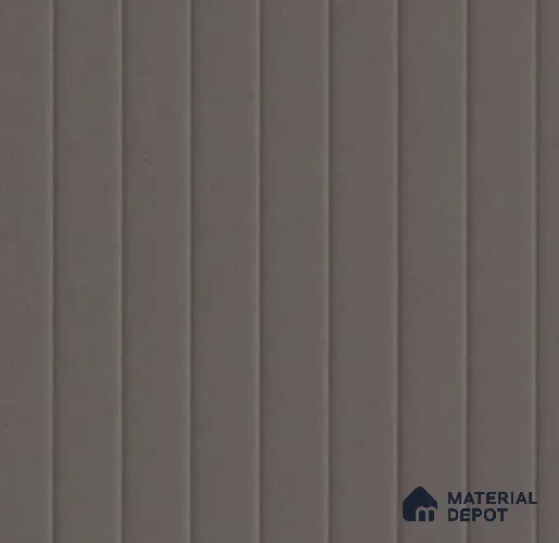 Fluted Solid Color Look LM 18503 Royal Grey 8 ft x 4 ft Solid Textured Finish Anti Fingerprint Decorative Thermo Laminate - 1 mm | Suitable for Suitable for Bedroom, TV Unit, Wardrobe, Kitchen Cabinet | Matching Edgeband EB 323 ST09