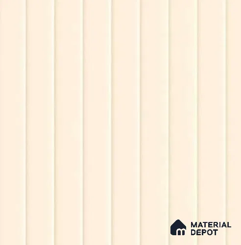 Fluted Solid Color Look LM 18502 Butter Cream 8 ft x 4 ft Solid Textured Finish Anti Fingerprint Decorative Thermo Laminate - 1 mm | Suitable for Suitable for Bedroom, TV Unit, Wardrobe, Kitchen Cabinet | Matching Edgeband EB 377 ST09