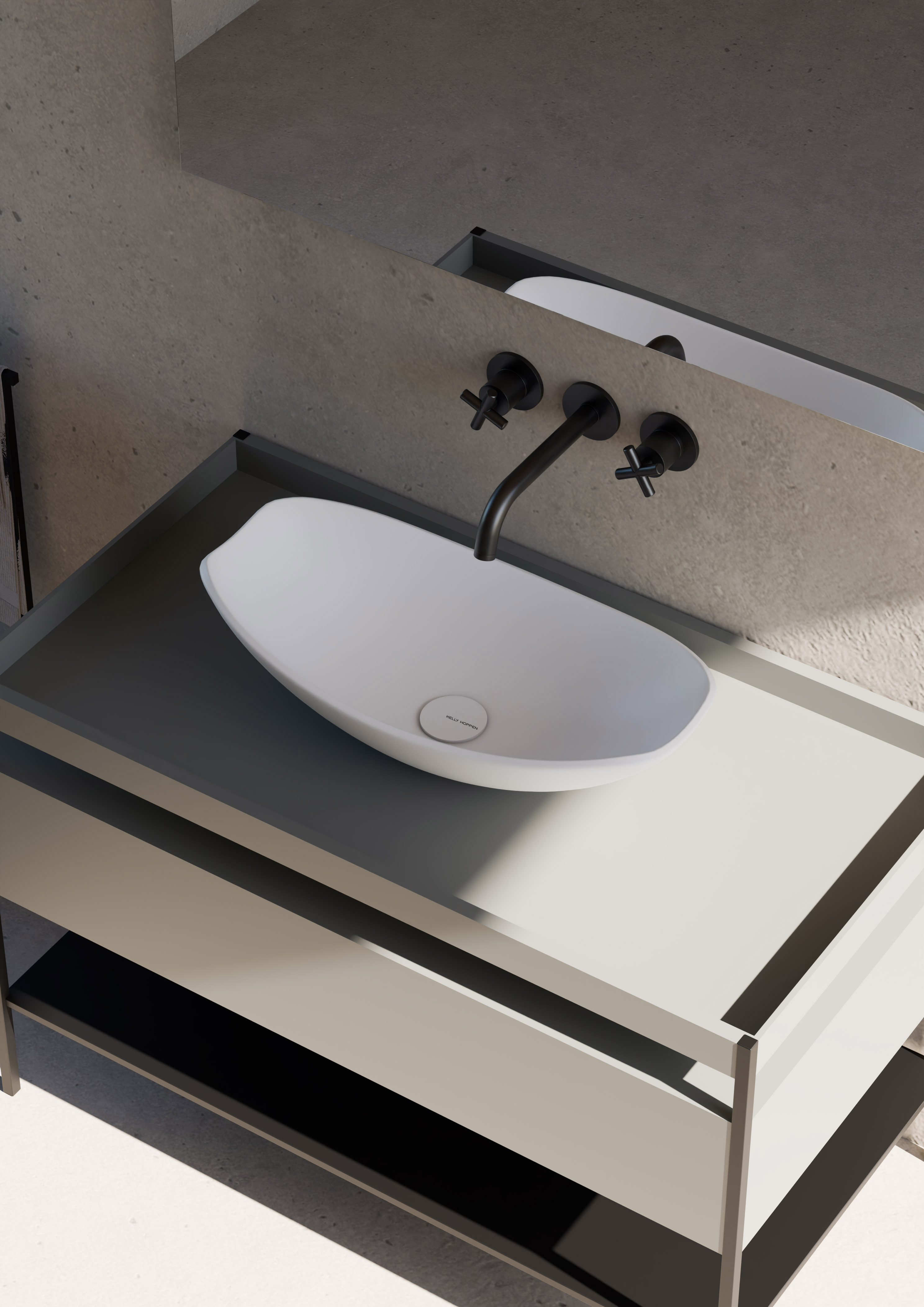 Dublin Marble Crema Valencia Translucent Basin BS 00204 B 460 x 295 mm Artificial Stone Acrylic Body Stain Free Designer Basin - 115 mm | Suitable For Bathroom, Vanity & Utility Areas