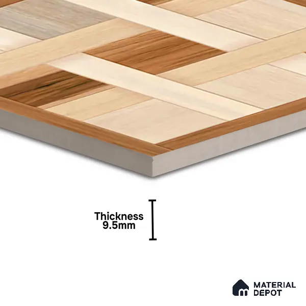 TL 00457 Dun Brown 2 ft x 2 ft Matte Finish Digital Porcelain Floor & Wall Tile - 9.5 mm