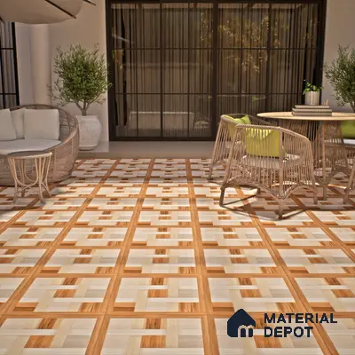 TL 00457 Dun Brown 2 ft x 2 ft Matte Finish Digital Porcelain Floor & Wall Tile - 9.5 mm