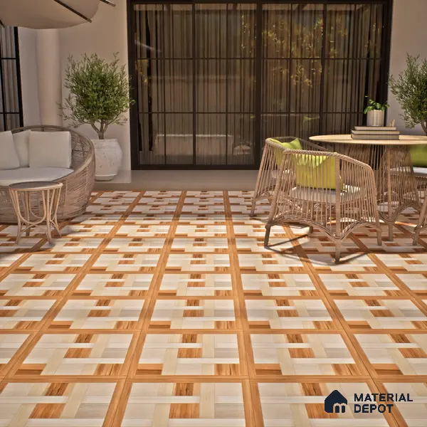 TL 00457 Dun Brown 2 ft x 2 ft Matte Finish Digital Porcelain Floor & Wall Tile - 9.5 mm
