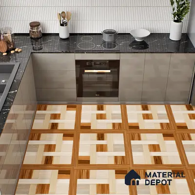 TL 00457 Dun Brown 2 ft x 2 ft Matte Finish Digital Porcelain Floor & Wall Tile - 9.5 mm