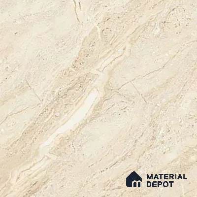Marble Floor & Wall Tile TL 02204 Dyna Beige 4 ft x 2 ft Glossy Finish Vitrified Tile - 9 mm (Random 5) (Sample)
