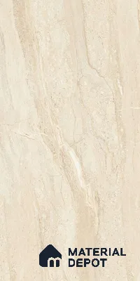 Marble Floor & Wall Tile TL 02204 Dyna Beige 4 ft x 2 ft Glossy Finish Vitrified Tile - 9 mm (Random 5) (Sample)