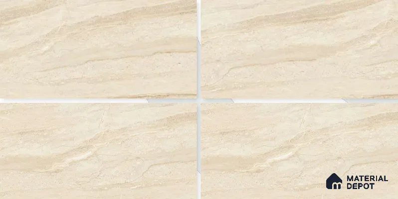 Marble Floor & Wall Tile TL 02204 Dyna Beige 4 ft x 2 ft Glossy Finish Vitrified Tile - 9 mm (Random 5) (Sample)