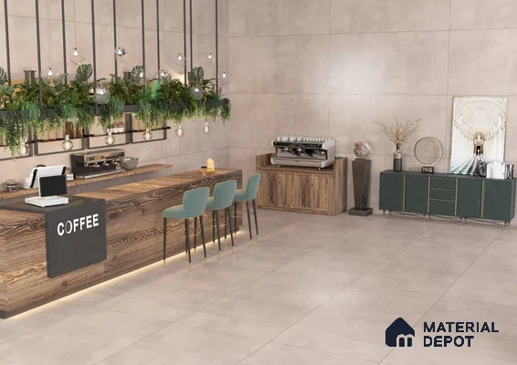 Cozy Coffee Shop with Nature-Inspired Theme | Material Depot
