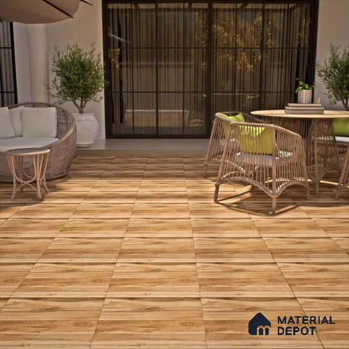 TL 00441 Earth Brown 2 ft x 2 ft Matte Finish Digital Porcelain Floor & Wall Tile - 9.5 mm