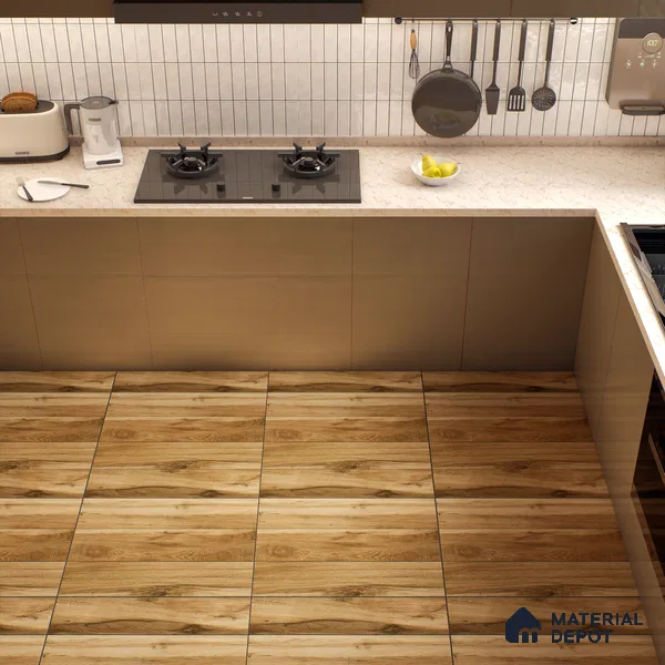 TL 00441 Earth Brown 2 ft x 2 ft Matte Finish Digital Porcelain Floor & Wall Tile - 9.5 mm