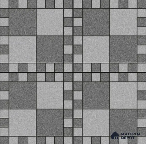 Budget Friendly Stone Look Value for Money Parking Floor Tile 16 x 16 inch | TL 00658 B | Vitrified Matte Finish Tile - 12 mm | Suitable For Parking, Outdoor, Balcony & Terrace | Pattern Alignment May Vary | 2-3 mm Spacer is Mandatory