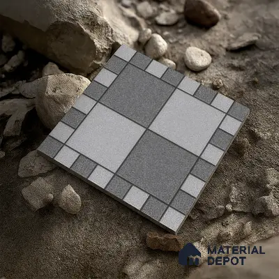 Budget Friendly Stone Look Value for Money Parking  Floor Tile 16 x 16 inch | TL 00658 B | Vitrified Matte Finish Tile - 12 mm | Suitable For Parking, Outdoor, Balcony & Terrace | Pattern Alignment May Vary | 2-3 mm Spacer is Mandatory