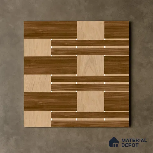 TL 00448 Earthy Brown 2 ft x 2 ft Matte Finish Digital Porcelain Floor & Wall Tile - 9.5 mm