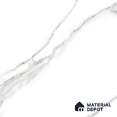 Endless Marble Floor & Wall Tile | TL 01183 Effulgent White | 4 ft x 2 ft Glossy Finish Vitrified Tile - 9 mm | Suitable For Living Room, Bedroom, Dining Area