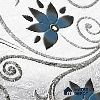 Highlighter Wall Tile TL 01917 C Silver & Blue Highlighter 2 18 x 12 inch Glossy Finish Ceramic Wall Tile - 6 mm