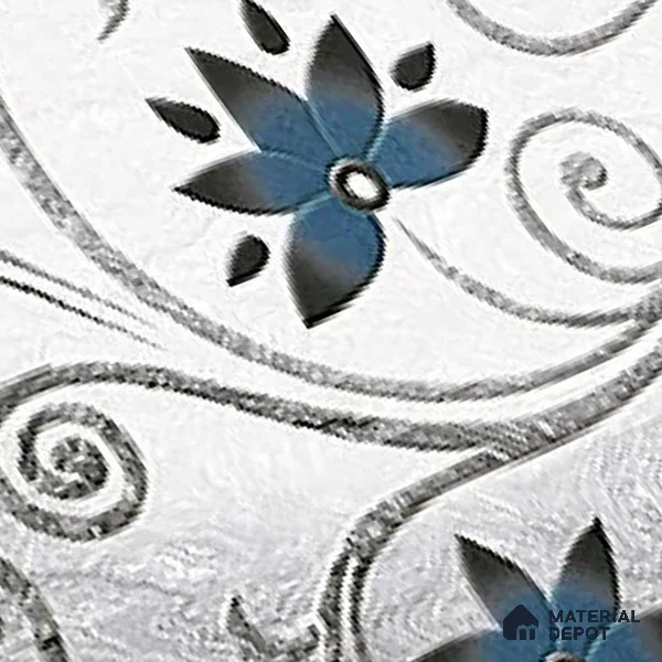 Highlighter Wall Tile TL 01917 C Silver & Blue Highlighter 2 18 x 12 inch Glossy Finish Ceramic Wall Tile - 6 mm