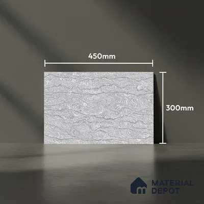 TL 01917 D Silver Dark 18 x 12 inch Glossy Finish Ceramic Wall Tile - 6 mm