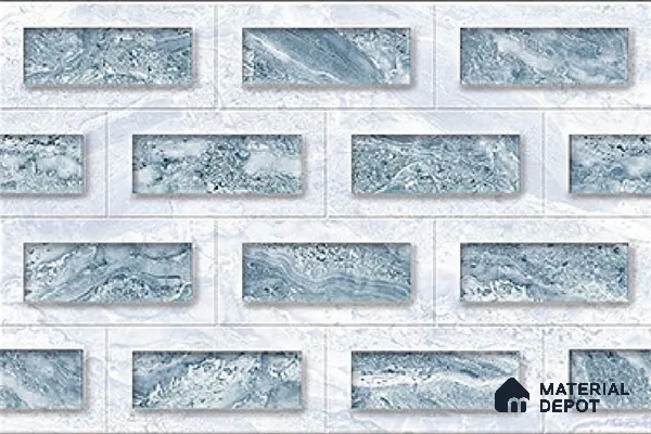 TL 01920 B Bluish Cream Highlighter 18 x 12 inch Glossy Finish Ceramic Wall Tile - 6 mm