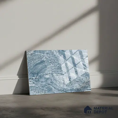 TL 01920 C Aqua Blue Dark 18 x 12 inch Glossy Finish Ceramic Wall Tile - 6 mm
