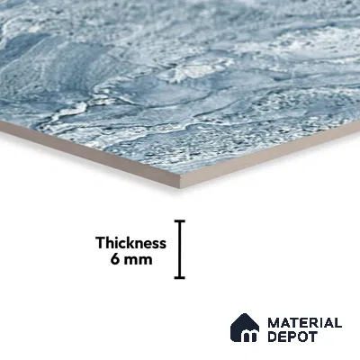 TL 01920 C Aqua Blue Dark 18 x 12 inch Glossy Finish Ceramic Wall Tile - 6 mm