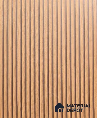 Wooden Fluted LM 22663 8 ft x 4 ft Texture Finish Decorative Laminate - 1 mm | Suitable for TV Unit,Wardrobe, Kitchen Cabinets