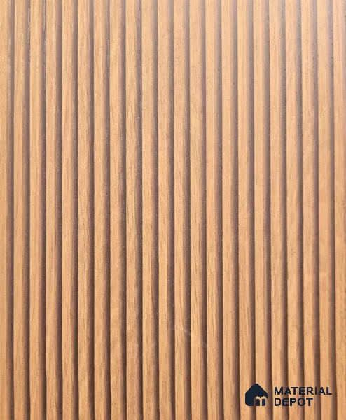 Wooden Fluted LM 22663 8 ft x 4 ft Texture Finish Decorative Laminate - 1 mm | Suitable for TV Unit,Wardrobe, Kitchen Cabinets