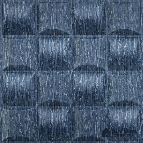 Blue Block PVC Matte Finish 3D Wall Panel | 20 in x 20 in | Electric Blue - 15 mm | Suitable for Dining, Feature Wall & TV Unit | Width is Subjected to 5% Variation